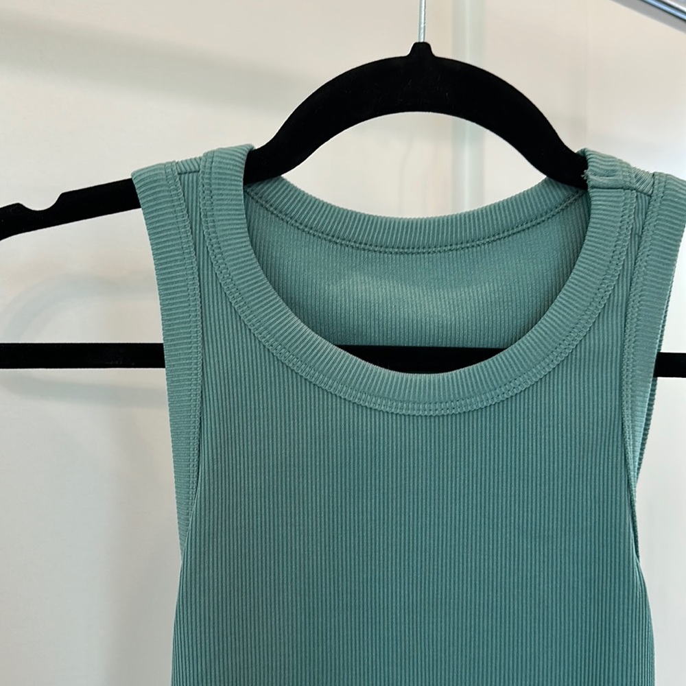 Sleeveless Side Ruched Ribbed Mini Dress - Picture 3 of 4